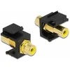 Delock Keystone Modul Cinch Buchse > Cinch Buchse vergoldet gelb / juodas