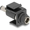 Delock Keystone Modul DC 5,5 x 2,1 mm Buchse zu DC 5,5 x 2,1 mm Stecker juodas