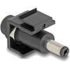Delock Keystone Modul DC 5,5 x 2,1 mm Buchse zu DC 5,5 x 2,1 mm Stecker juodas
