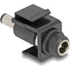 Delock Keystone Modul DC 5,5 x 2,1 mm Buchse zu DC 5,5 x 2,5 mm Stecker juodas
