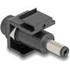 Delock Keystone Modul DC 5,5 x 2,5 mm Buchse zu DC 5,5 x 2,5 mm Stecker juodas