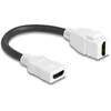 Delock Keystone Modul Kabelis HDMI Buchse zu Buchse 8K 60 Hz 20 cm baltas