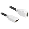 Delock Keystone Modul Kabelis HDMI Buchse zu Buchse 8K 60 Hz 20 cm baltas