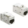 Delock Keystone Modul Kupplung RJ45 Buchse zu RJ45 Buchse Cat.6A Metall sidabrinis / baltas
