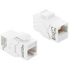 Delock Keystone Modul Kupplung RJ45 Buchse zu RJ45 Buchse Cat.6A ungeschirmt baltas