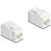 Delock Keystone Modul Kupplung RJ45 Buchse zu RJ45 Buchse UTP Cat.6A baltas