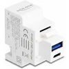 Delock Keystone Modul mit USB Typ-A und USB Type-C™ Ladebuchse PD 20 W baltas