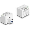 Įkroviklis Delock - Maitinimo šaltinis - 20 wat - 3 A - PD - 2 porty wyjściowe (USB Typ A, USB-C) - balta (41478)