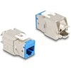 Delock Keystone Modul RJ45 Buchse zu LSA Cat.6A werkzeugfrei blau Set 10 Stück