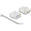 Delock Keystone Modul RJ45 Buchse zu LSA Cat.6 UTP werkzeugfrei mit Staubschutzklappe baltas / juodas