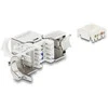 Delock Keystone Modul RJ45 Buchse zu LSA Cat.8.1 geschirmt mit Verschlussclip und Staubschutzklappe kabelbinderfrei
