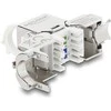 Delock Keystone Modul RJ45 Buchse zu LSA Cat.8.1 geschirmt mit Verschlussclip und Staubschutzklappe kabelbinderfrei