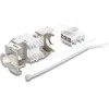 Delock Keystone Modul RJ45 Buchse zu LSA Cat.6A 45° gewinkelte Buchse geschirmt 180° Kabelführung werkzeugfrei Metall