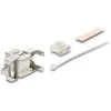 Delock Keystone Modul RJ45 Buchse zu LSA Cat.6A geschirmt werkzeugfrei mit Staubschutzklappe
