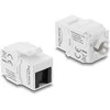 Delock Keystone Modul RJ45 Buchse zu LSA Cat.6 UTP werkzeugfrei mit Staubschutzklappe baltas / juodas