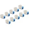 Delock Keystone Modul RJ45 Buchse zu LSA Cat.6A werkzeugfrei blau Set 10 Stück