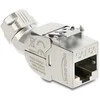 Delock Keystone Modul RJ45 Buchse zu LSA Cat.6A mit Metall Latch werkzeugfrei 45° winkelbar geschirmt