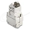 Delock Keystone Modul RJ45 Buchse zu LSA Cat.6A 45° gewinkelte Buchse geschirmt 180° Kabelführung werkzeugfrei Metall