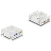 Delock Keystone Module RJ45 jack to LSA Cat.6 UTP tool-free juodas / baltas, Flat, juodas, baltas, RJ-45, LSA, Female, 22/24 (90802)