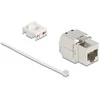Delock Keystone Modul RJ45 Buchse zu LSA Cat.8.1 STP mit Metall Latch werkzeugfrei