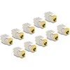 Delock Keystone Modul RJ45 Buchse zu LSA Cat.6A werkzeugfrei gelb Set 10 Stück