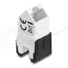 Delock Keystone Modul RJ45 Buchse zu LSA Cat.6A 45° gewinkelte Buchse ungeschirmt 180° Kabelführung werkzeugfrei juodas / baltas