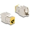 Delock Keystone Modul RJ45 Buchse zu LSA Cat.6A werkzeugfrei gelb Set 10 Stück