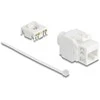 Delock Keystone Modul RJ45 Buchse zu LSA Cat.6A UTP 180° werkzeugfrei