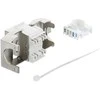 Delock Keystone Modul RJ45 Buchse zu LSA Cat.6A werkzeugfrei geschirmt Metall sidabrinis / baltas