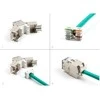 Delock Keystone Modul RJ45 Buchse zu LSA Cat.6A werkzeugfrei grau Set 10 Stück