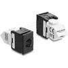 Delock Keystone Modul RJ45 Buchse zu LSA Cat.6 45° gewinkelte Buchse ungeschirmt juodas / baltas