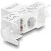 Delock Keystone Modul RJ45 Buchse zu LSA Cat.6 UTP werkzeugfrei mit Staubschutzklappe baltas / juodas
