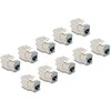 Delock Keystone Modul RJ45 Buchse zu LSA Cat.6A werkzeugfrei grau Set 10 Stück