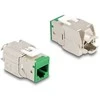 Delock Keystone Modul RJ45 Buchse zu LSA Cat.6A werkzeugfrei grün Set 10 Stück