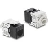 Delock Keystone Modul RJ45 Buchse zu LSA Cat.6 UTP mit Verschlussclip und kabelbinderfrei
