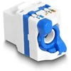 Delock Keystone Modul RJ45 Buchse zu LSA Cat.6A werkzeugfrei mit blauen Drehverschluss