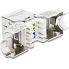 Delock Keystone Modul RJ45 Buchse zu LSA Cat.6A mit Metall Latch werkzeugfrei 45° winkelbar geschirmt