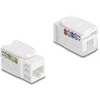 Delock Keystone Modul RJ45 Buchse zu LSA Cat.6A UTP 90° werkzeugfrei