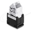 Delock Keystone Modul RJ45 Buchse zu LSA Cat.6 45° gewinkelte Buchse ungeschirmt juodas / baltas