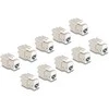 Delock Keystone Modul RJ45 Buchse zu LSA Cat.6A werkzeugfrei baltas Set 10 Stück