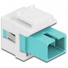 Delock Keystone Modul SC Simplex Buchse zu SC Simplex Buchse aqua / baltas