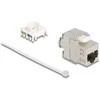 Delock Keystone Modul Slim RJ45 Buchse zu LSA Cat.6A geschirmt 180° werkzeugfrei