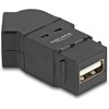 Delock Keystone Modul USB 2.0 Typ-A Einbaubuchse zu Typ-A Buchse 45° gewinkelt juodas