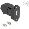 Delock Keystone Modul USB 2.0 Typ-A Einbaubuchse zu Typ-A Buchse 45° gewinkelt juodas