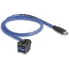 Delock Keystone Modul USB 5 Gbps A Buchse zu USB Type-C™ Stecker mit Kabelis
