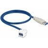 Delock Keystone Modul USB 5 Gbps gniazdo Typ-A 250° do wtyku Typ-A su kablem 0,5 m balta