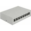 Delock Keystone Patchpanel 8 Port grau
