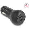 Delock Kfz Ladeadapter 2 x USB Type-C™ PD 3.0 mit 40 W