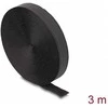 Delock Klettband auf Rolle mit Schlaufe L 3 m x B 20 mm juodas
