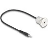 Delock Klinke 3,5 mm 3 Pin Einbaubuchse mit Kabelpeitsche Stecker 30 cm Aliuminio